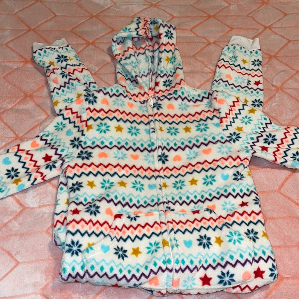 Cat & Jack full body zip up hooded fluffy pajamas!